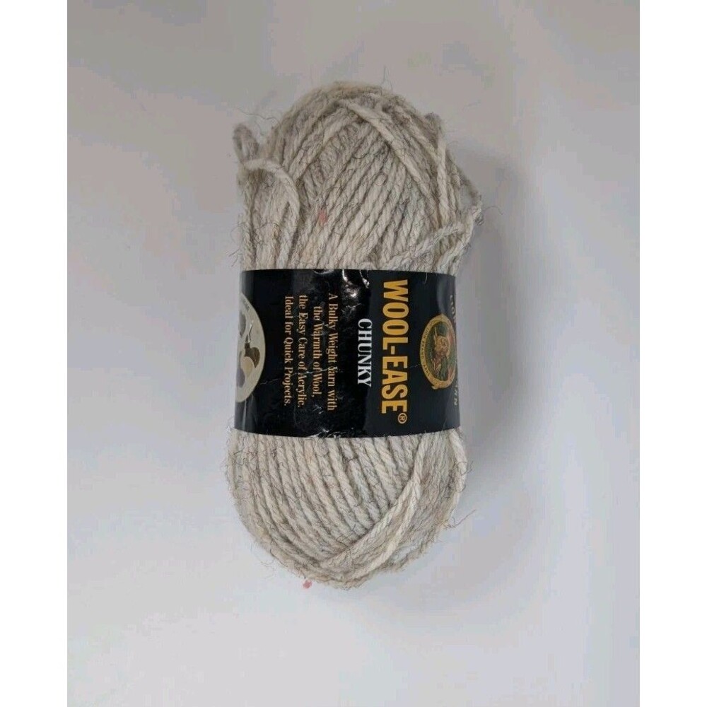 Lion Brand Wool-Ease Chunky Yarn Wheat 402 Bulky Weight 5oz 153yd Acrylic Wool - Picture 9 of 9